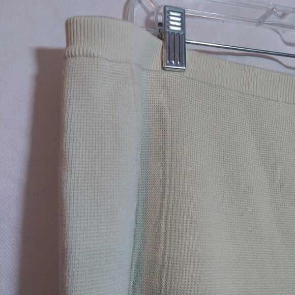 Eileen Fisher Silk Organic Cotton Interlock Pencil Skirt In Bone Career  Sz 1X - Picture 3 of 8